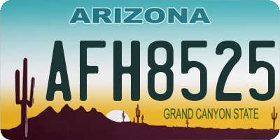 AZ license plate AFH8525