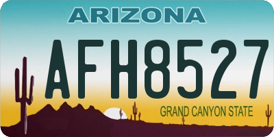 AZ license plate AFH8527