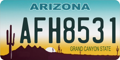 AZ license plate AFH8531