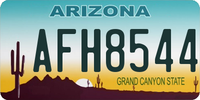 AZ license plate AFH8544