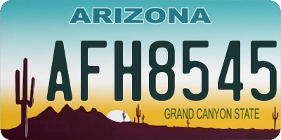 AZ license plate AFH8545