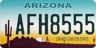 AZ license plate AFH8555