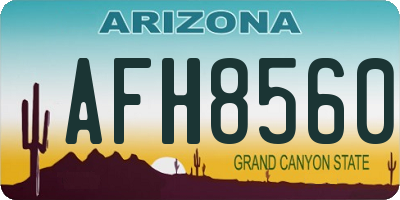 AZ license plate AFH8560