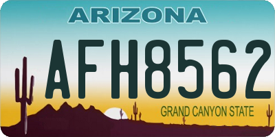 AZ license plate AFH8562