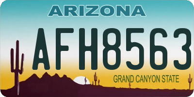AZ license plate AFH8563