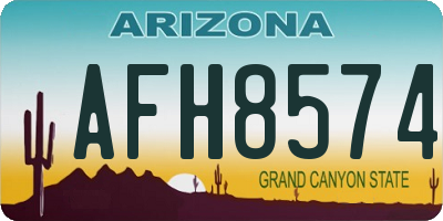 AZ license plate AFH8574