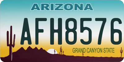AZ license plate AFH8576