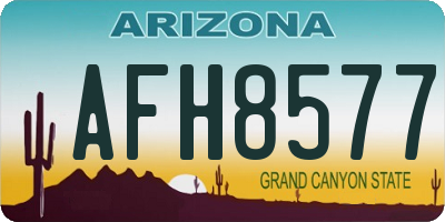 AZ license plate AFH8577