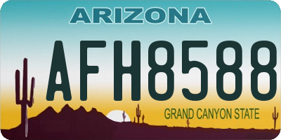 AZ license plate AFH8588