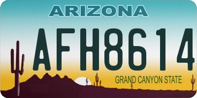 AZ license plate AFH8614