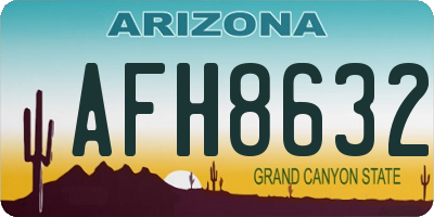 AZ license plate AFH8632