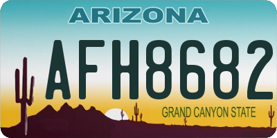 AZ license plate AFH8682