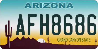 AZ license plate AFH8686