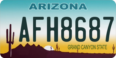 AZ license plate AFH8687