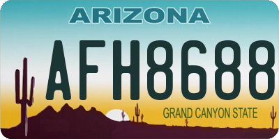 AZ license plate AFH8688