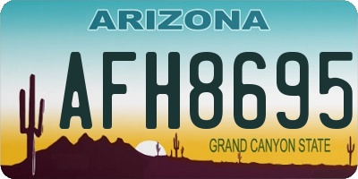 AZ license plate AFH8695