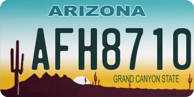 AZ license plate AFH8710