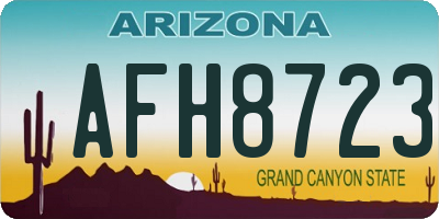 AZ license plate AFH8723