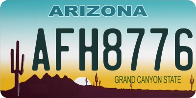 AZ license plate AFH8776