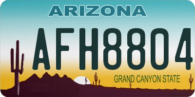 AZ license plate AFH8804