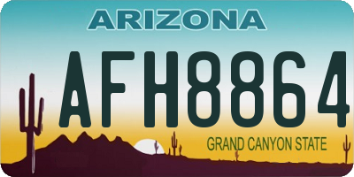 AZ license plate AFH8864