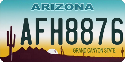 AZ license plate AFH8876