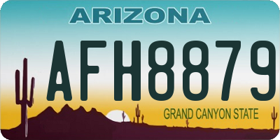AZ license plate AFH8879