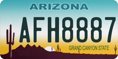 AZ license plate AFH8887