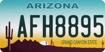 AZ license plate AFH8895