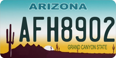 AZ license plate AFH8902