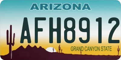 AZ license plate AFH8912