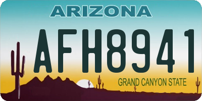 AZ license plate AFH8941