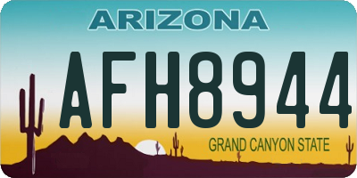 AZ license plate AFH8944