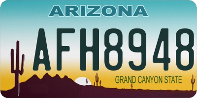 AZ license plate AFH8948