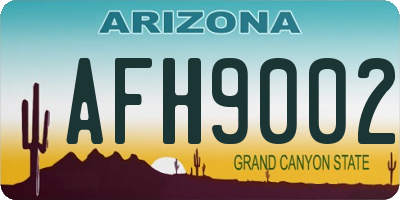 AZ license plate AFH9002