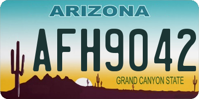 AZ license plate AFH9042
