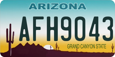 AZ license plate AFH9043