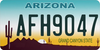 AZ license plate AFH9047
