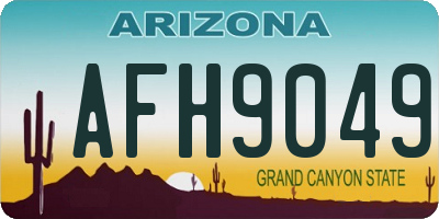 AZ license plate AFH9049
