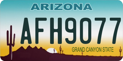 AZ license plate AFH9077