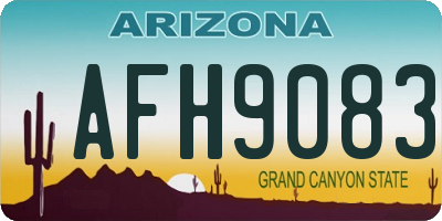 AZ license plate AFH9083