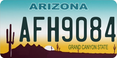 AZ license plate AFH9084