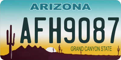 AZ license plate AFH9087
