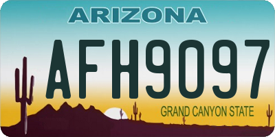 AZ license plate AFH9097