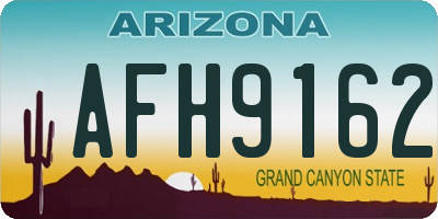 AZ license plate AFH9162