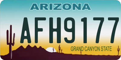 AZ license plate AFH9177