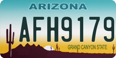 AZ license plate AFH9179