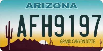 AZ license plate AFH9197