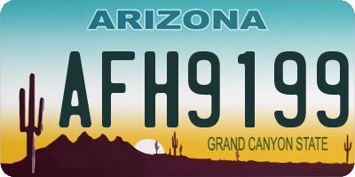 AZ license plate AFH9199