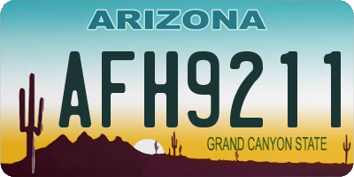 AZ license plate AFH9211